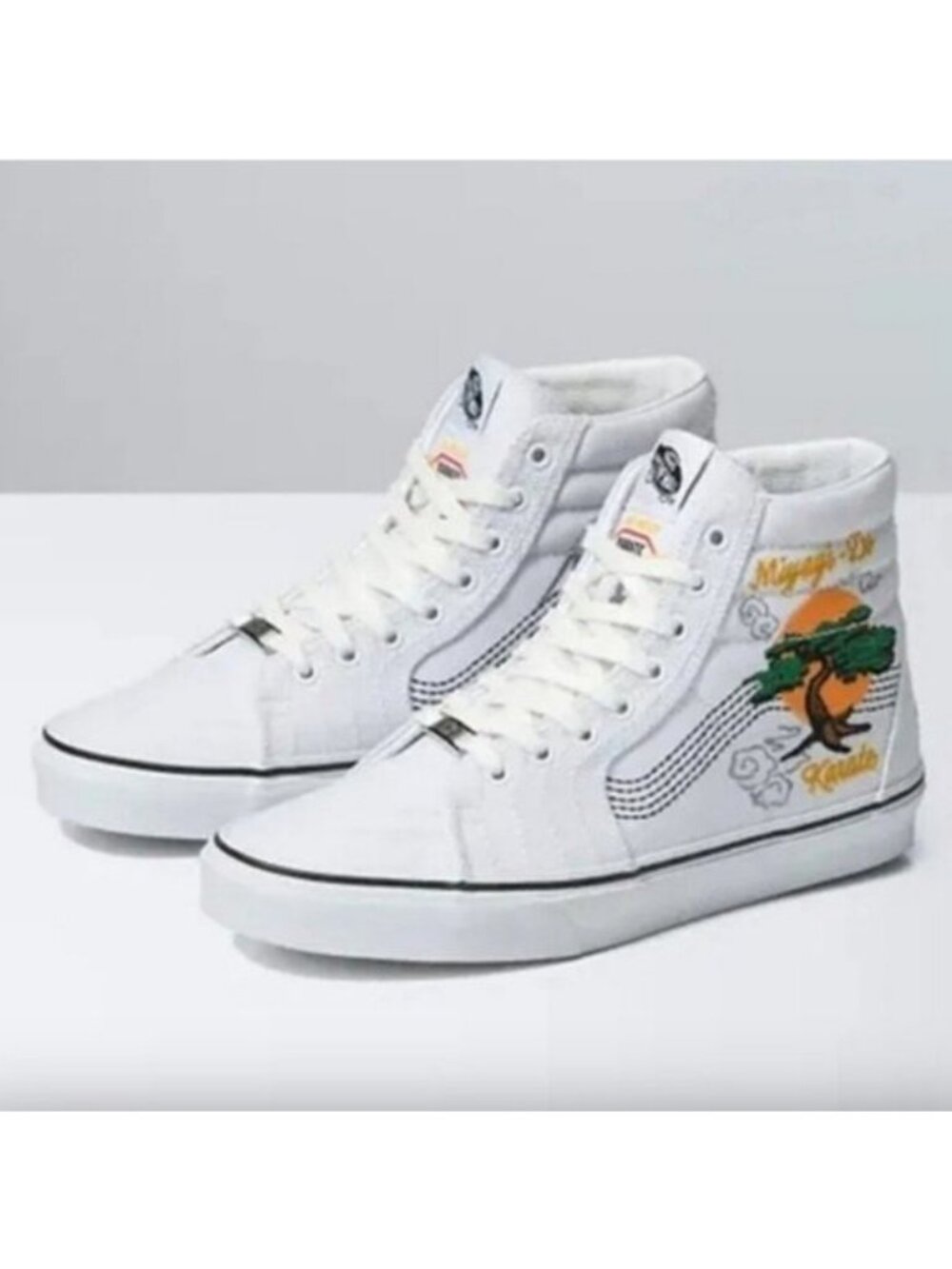 Vans Cobra Kai Miyagi Do Women Size 9 Sk8 Hi White Reseda Okinawa 072026 - Picture 2 of 7